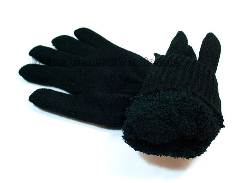 Adults Knitted Fleece Insulated Gloves Wholesale