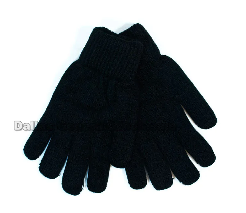 Adults Knitted Fleece Insulated Gloves Wholesale