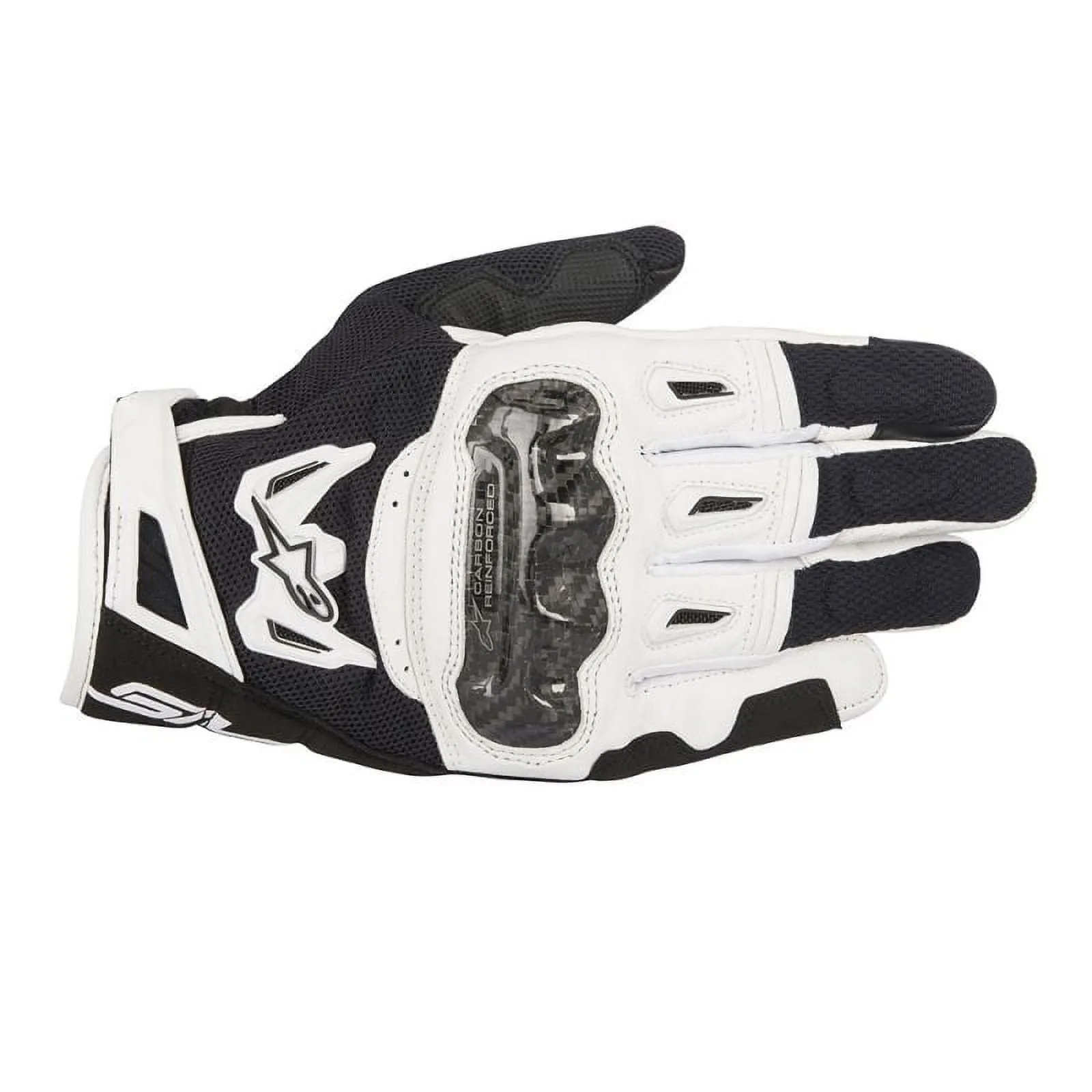 Alpinestars Men’s SMX-2 Air Carbon v2 Black and White Gloves