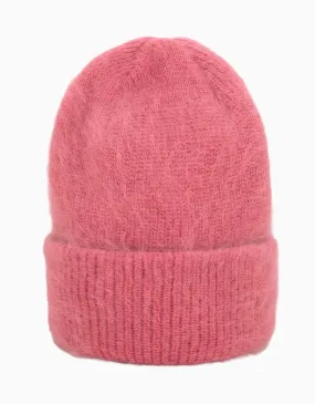 Angora Wool Beanie | Sorbet Pink