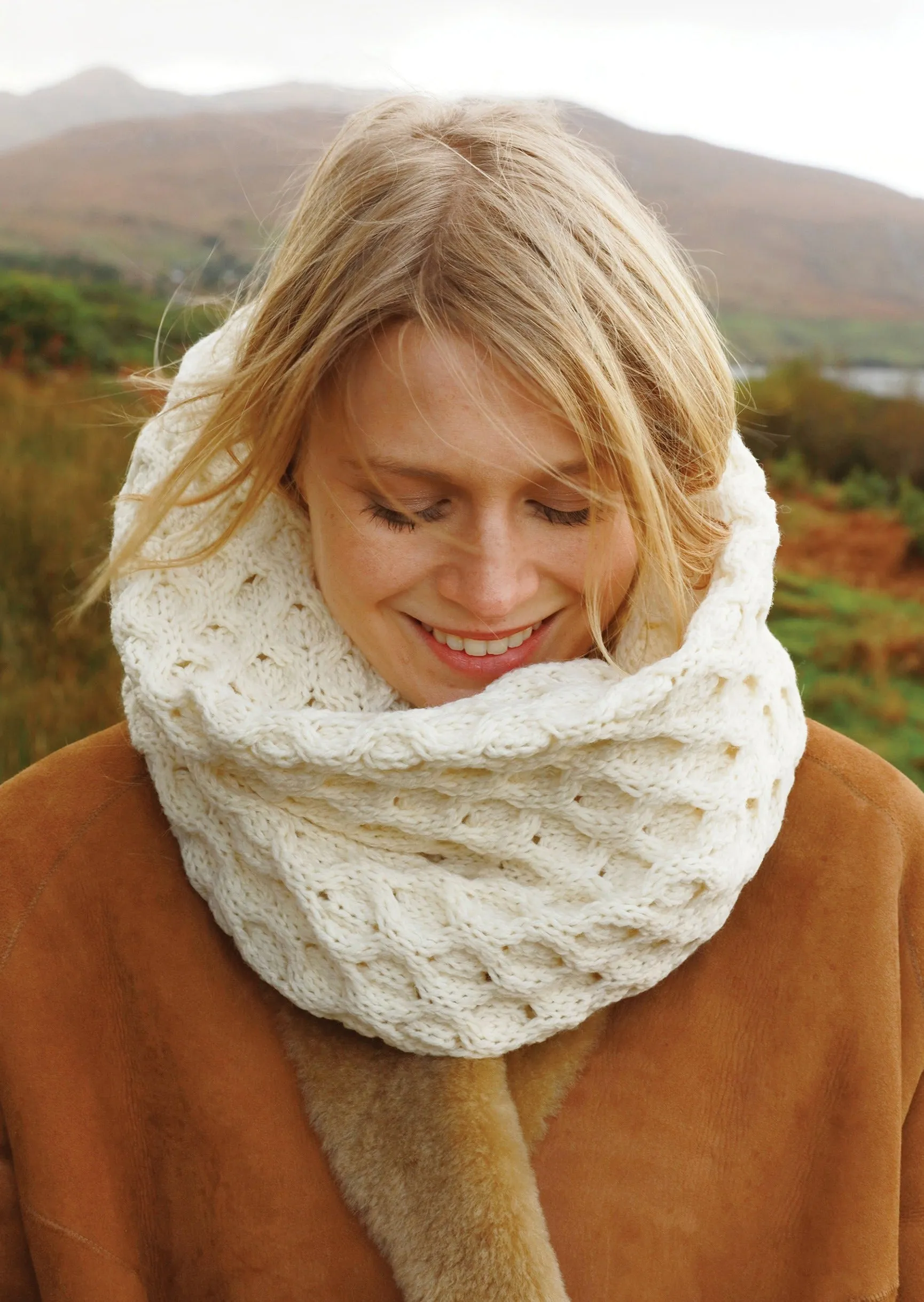 Aran Merino Wool Snood | Natural