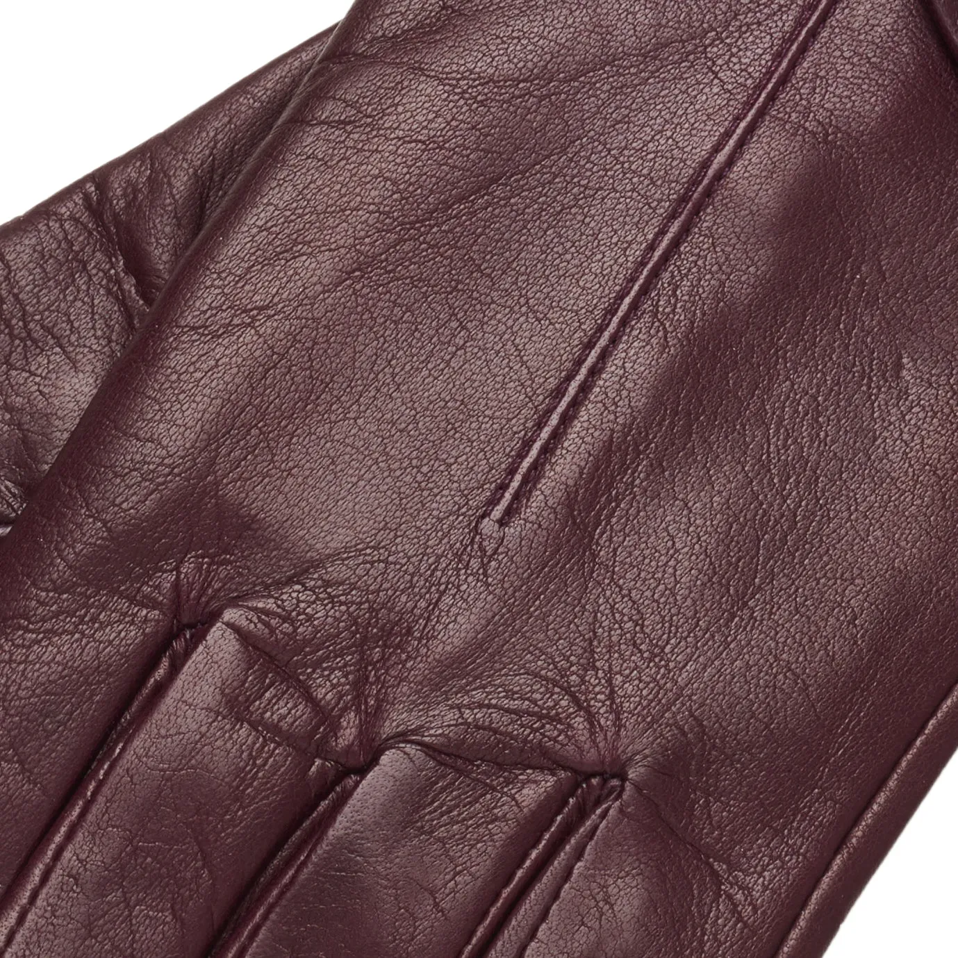 Avellino Aubergine Leather Gloves