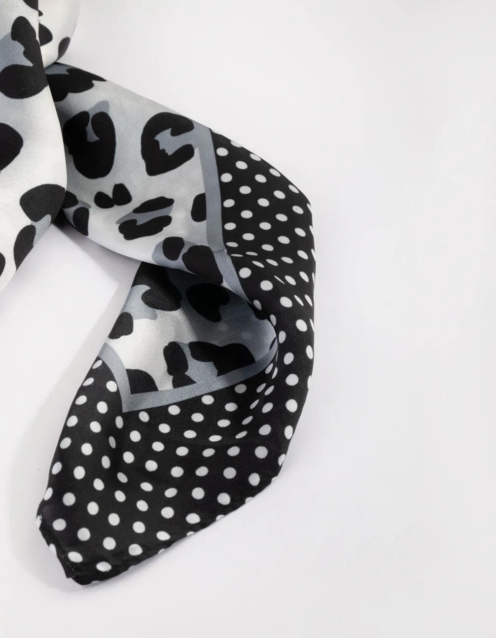 Black & White Animal Print Scarf