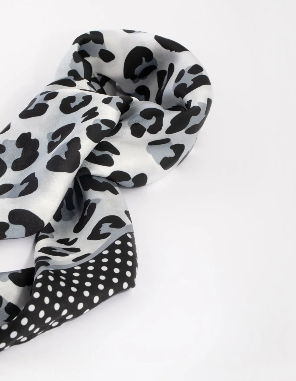 Black & White Animal Print Scarf