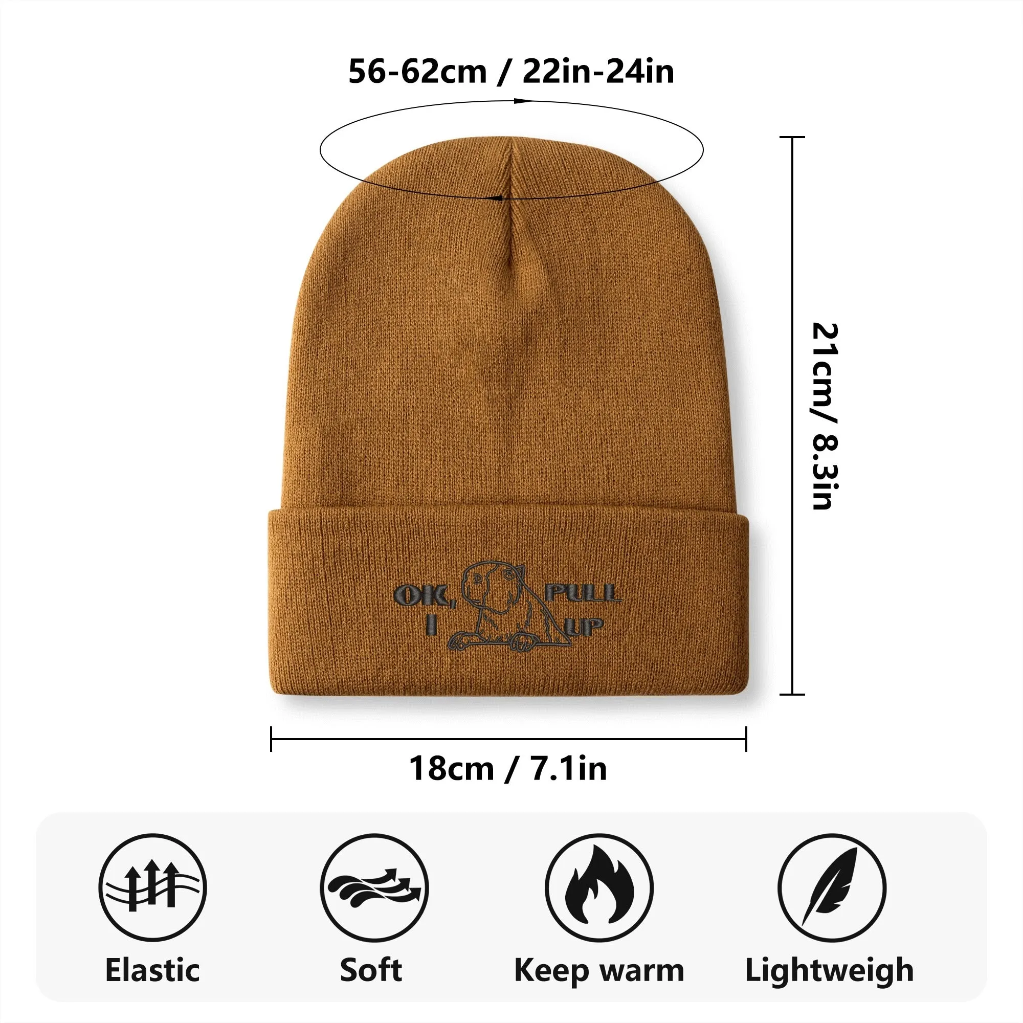 Capybara Embroidered Knitted Hats