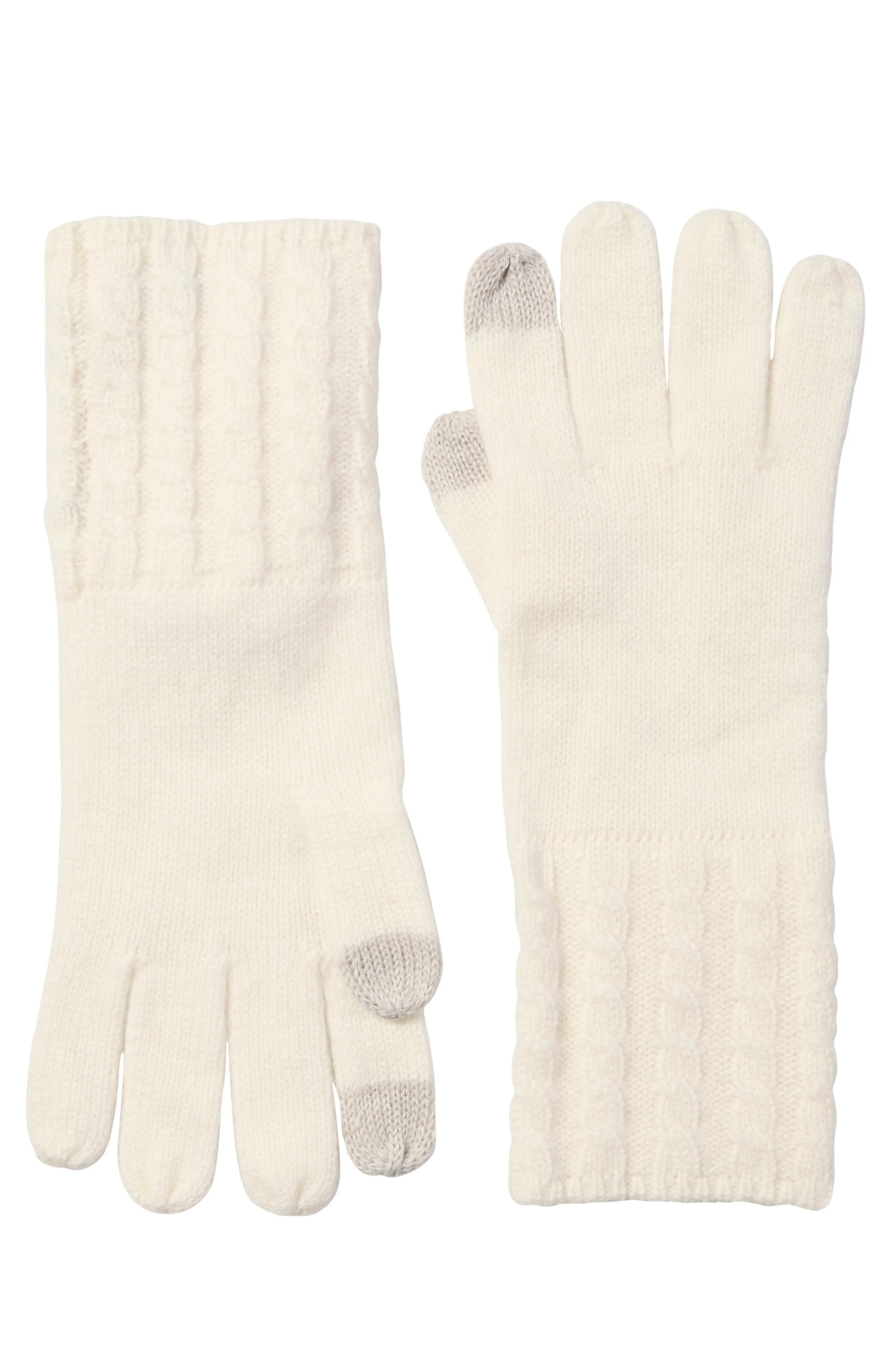 CASHMERE CABLE KNIT CUFF GLOVES