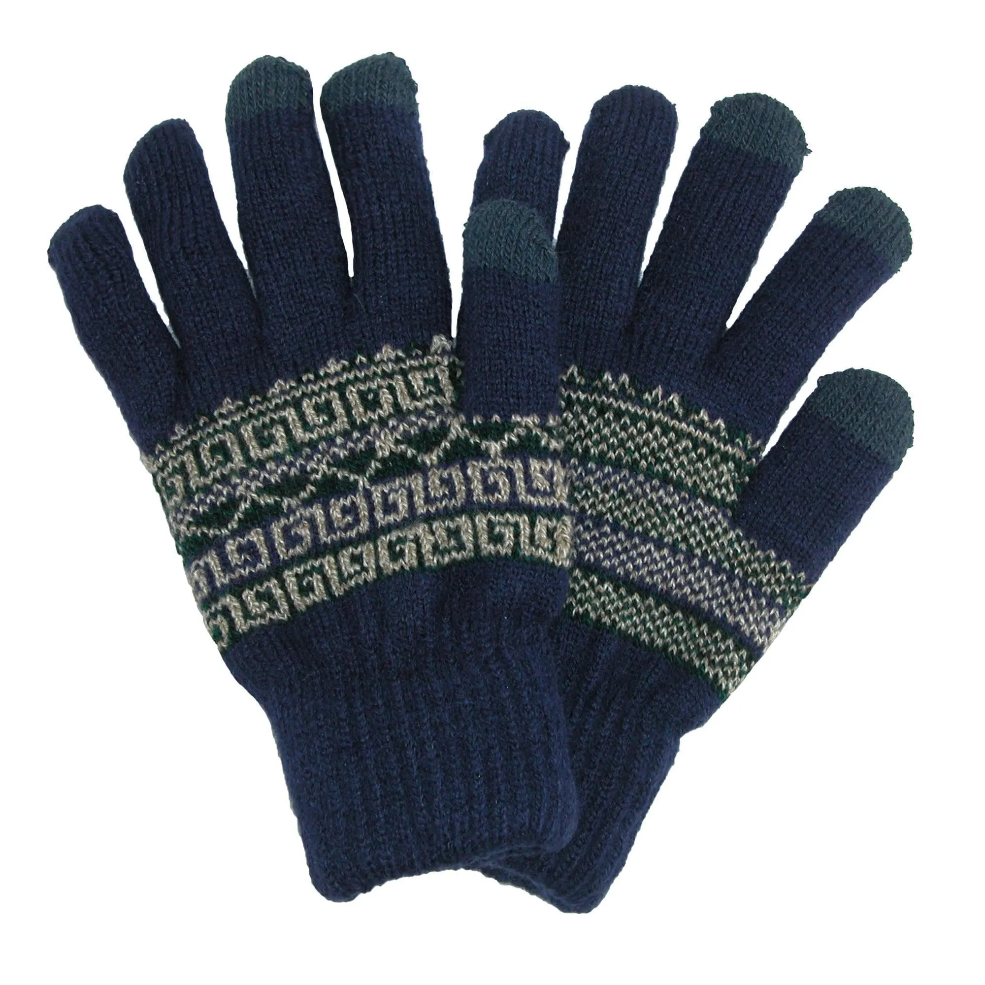 CTM® Men's Fairisle Touchscreen  Gloves