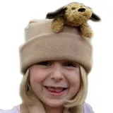 Floppy Ear Dog on Camel Fleece Buddy Hat