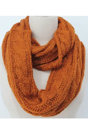 Frontier Snood Cable Knit Rust