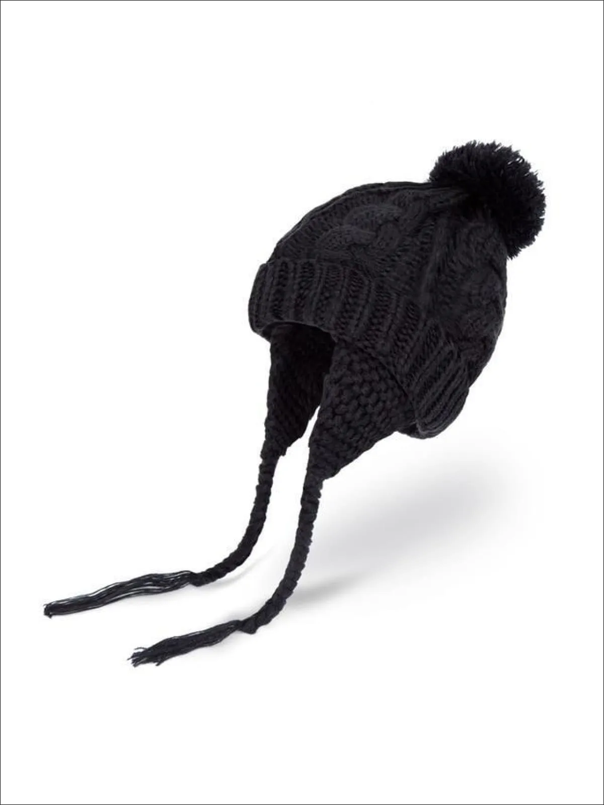 Girls Pom Pom Knitted Hat