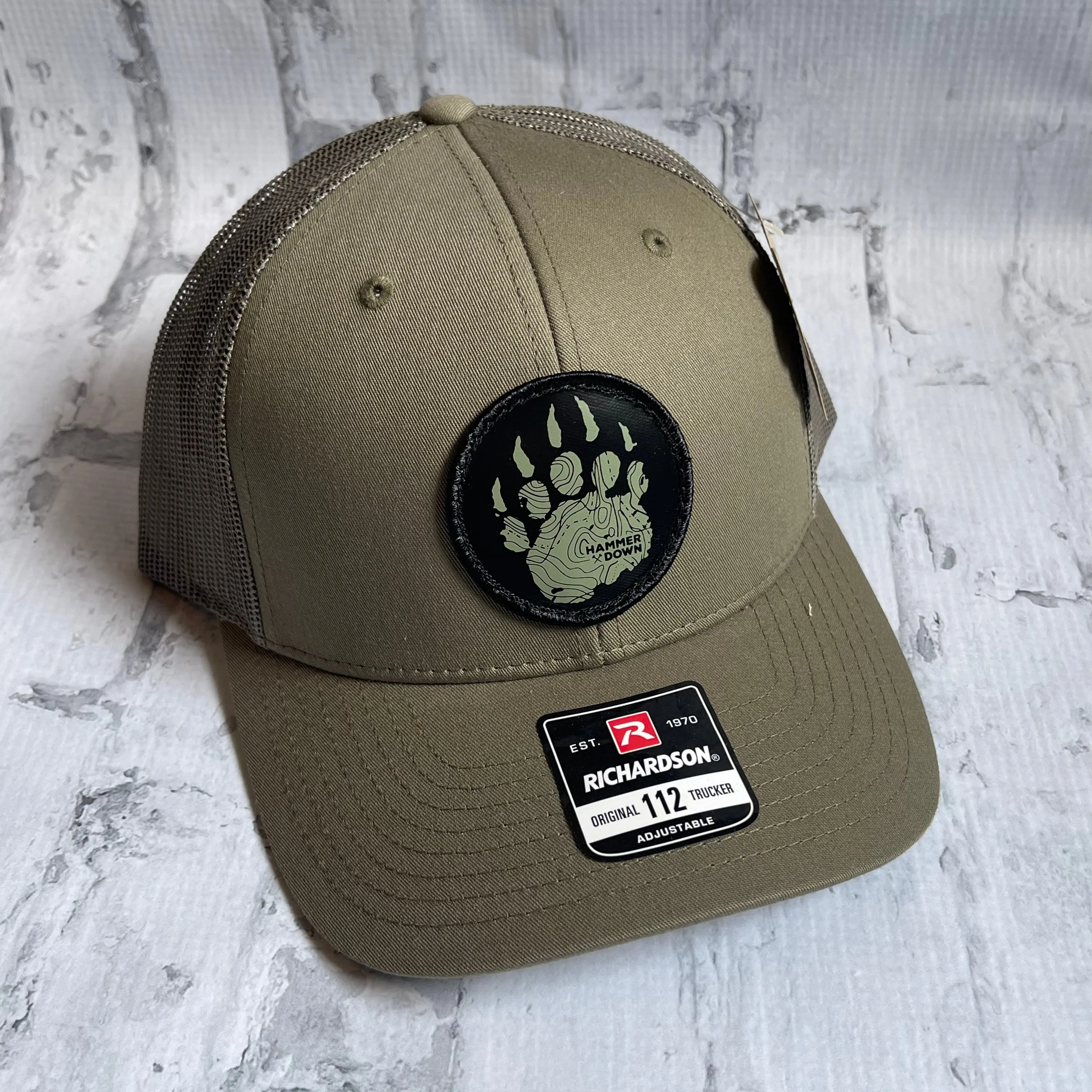 Hammer Down "Bear Claw Topo" Hat - Loden with Woven Patch