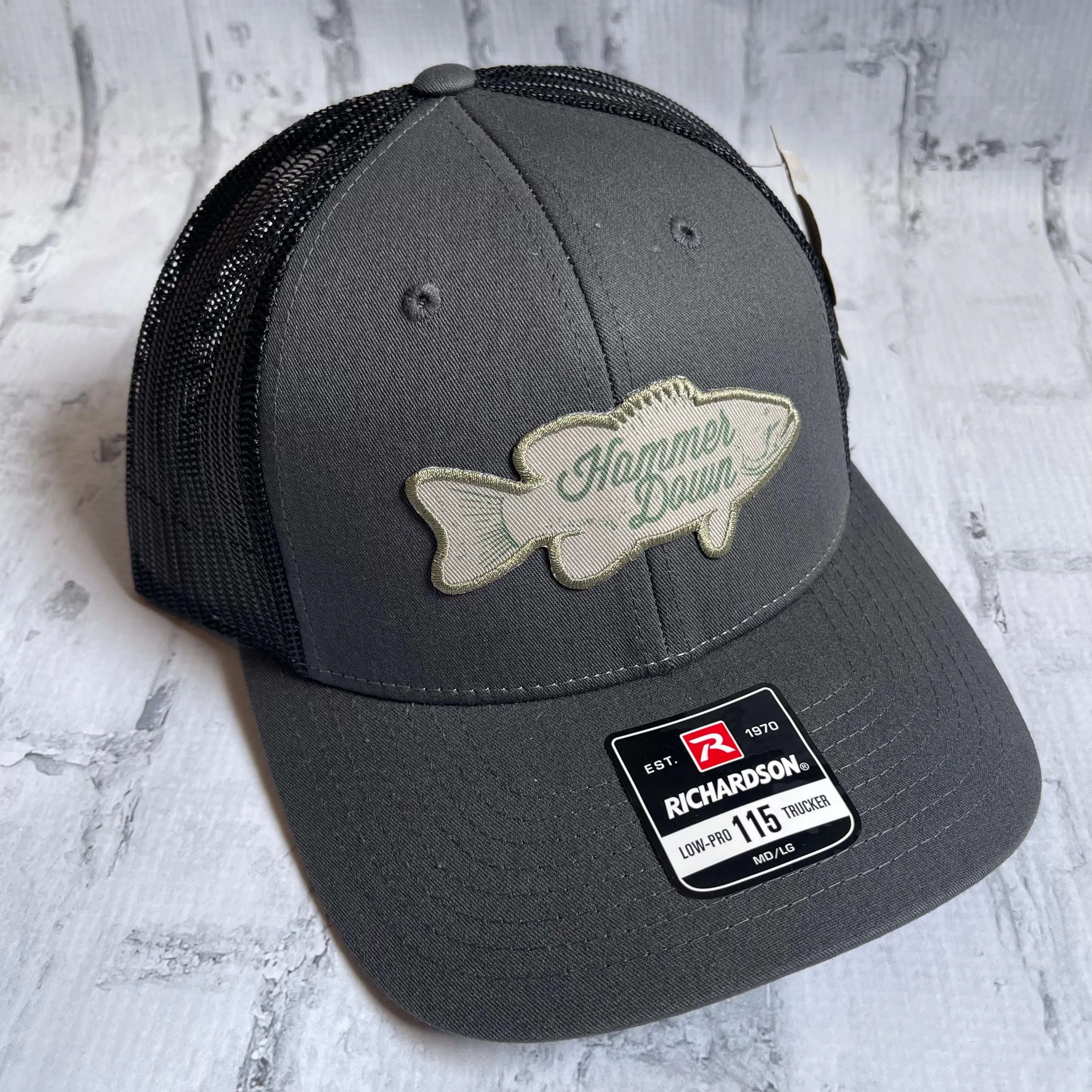 Hammer Down "HD Bass" Hat - Charcoal with Leather Patch