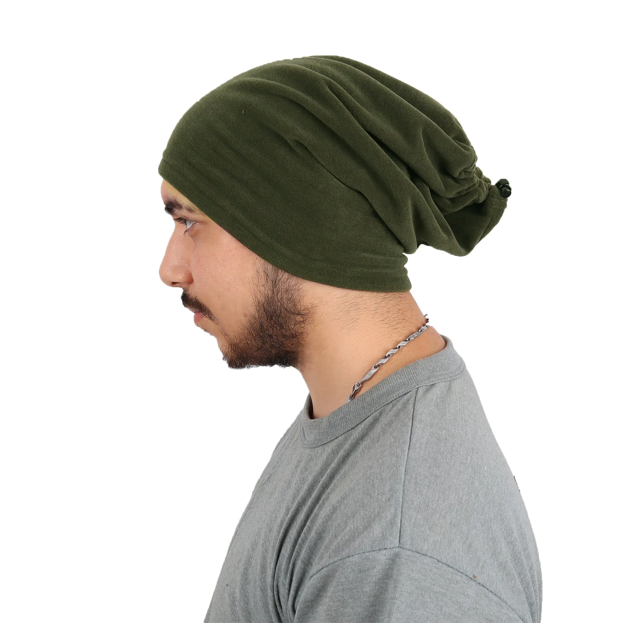 Khaki Fleece Beanie - Fleece Neck Collar - Fleece Gloves (Set of 3)