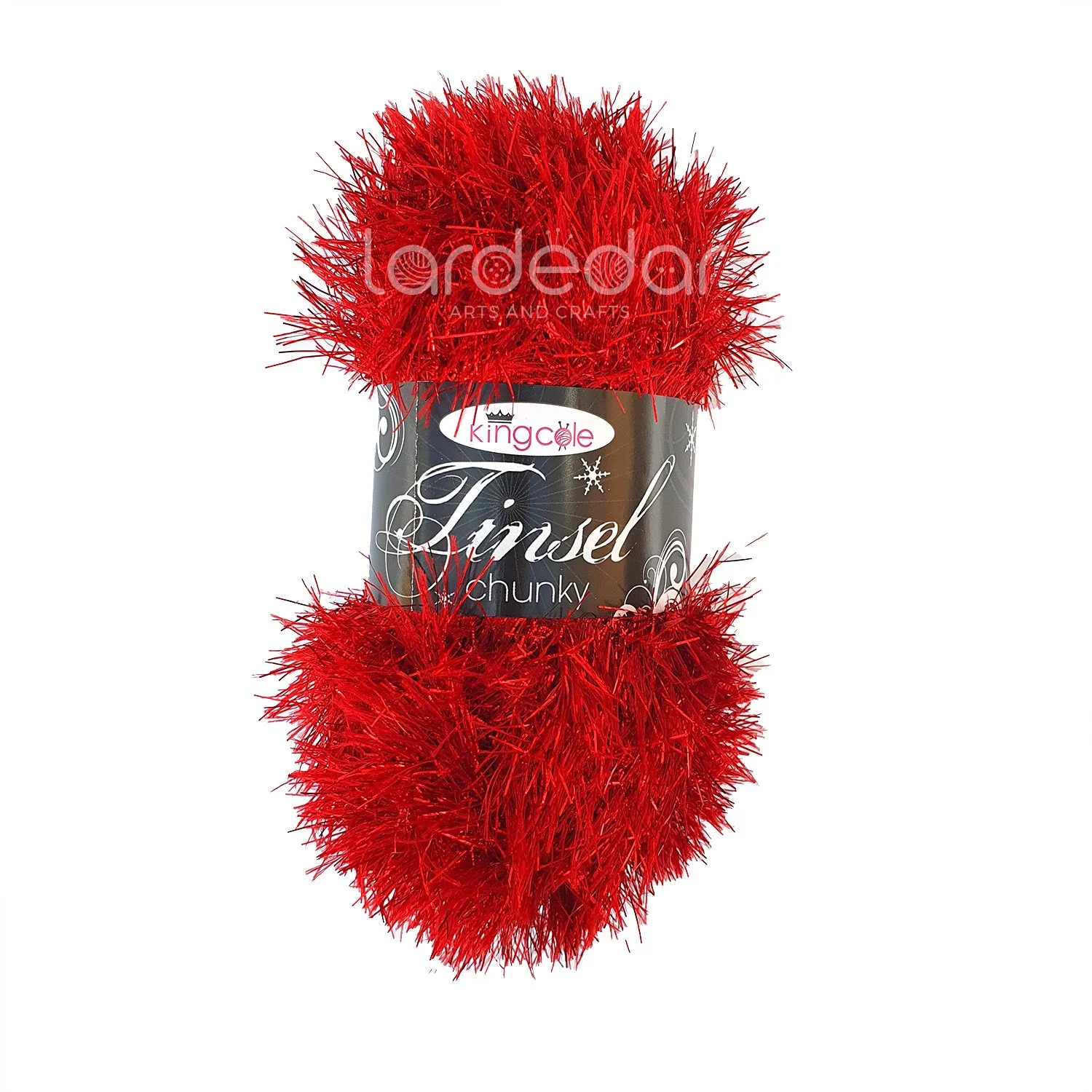 King Cole Tinsel Chunky Wool Yarn in Claret (215) - 50g Ball