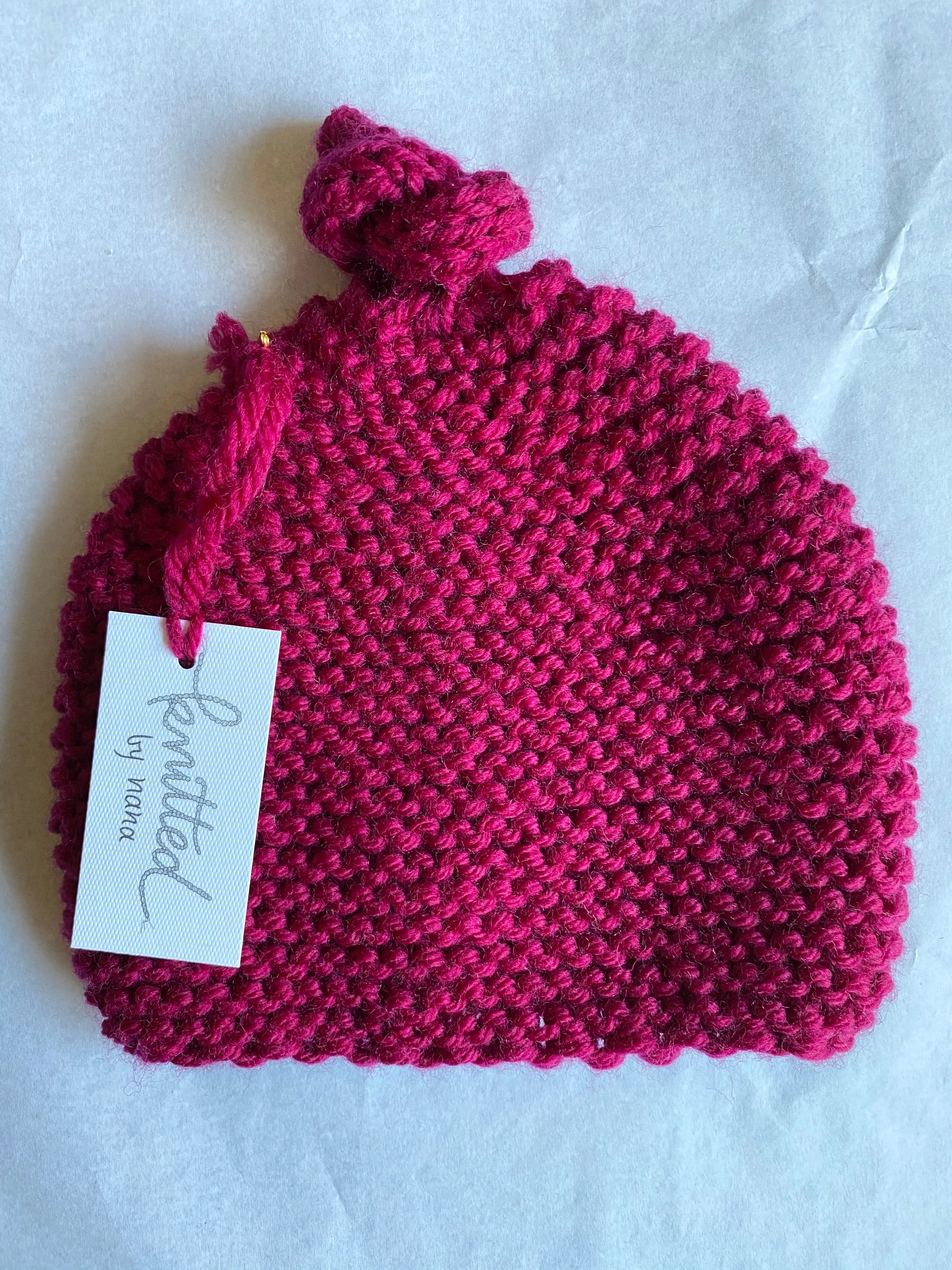 Knitted by Nana Merino Beanie - Boysenberry