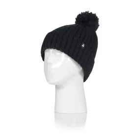 Ladies Heat Holders Arden Ribbed Pom Hat