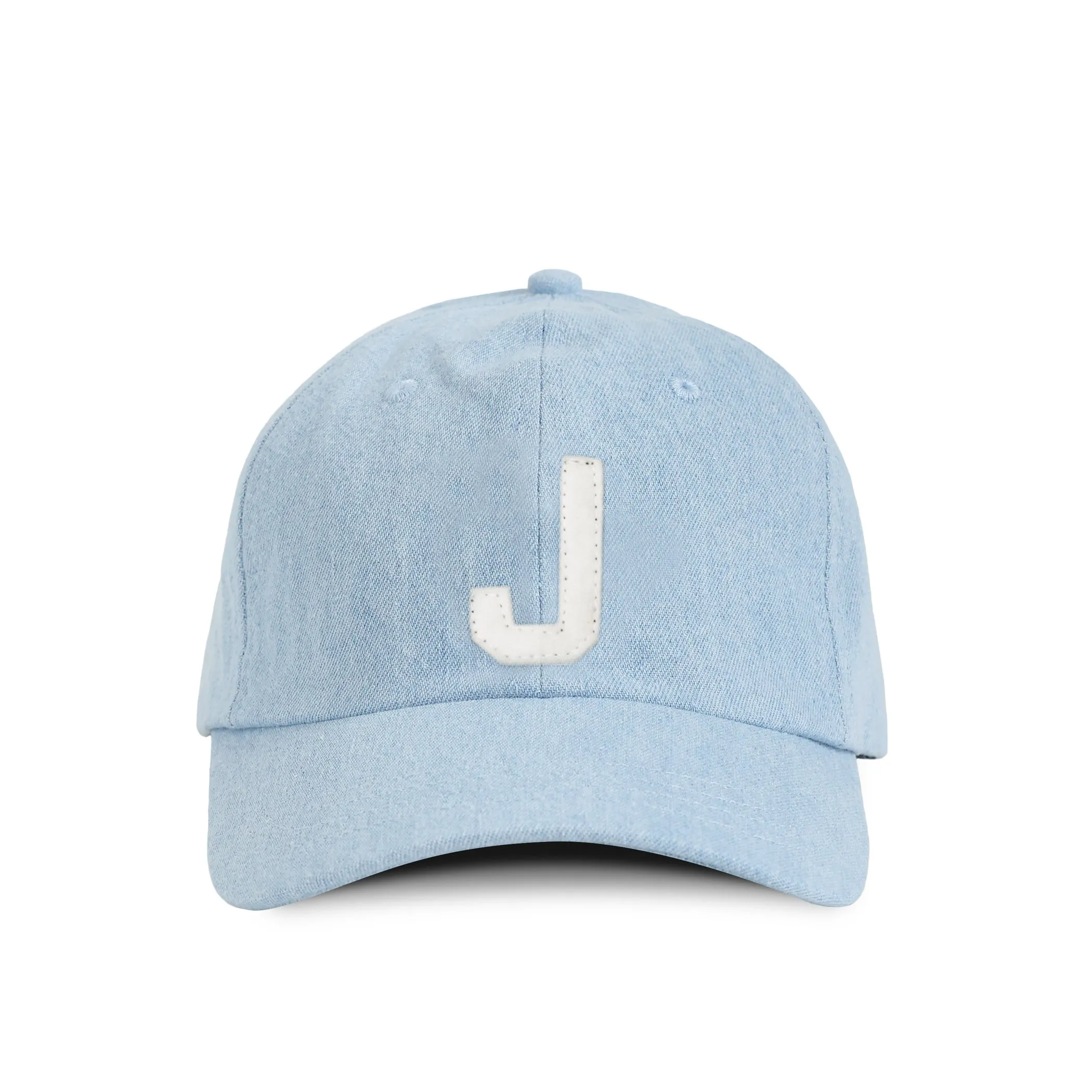 Letter J Baseball Hat Denim