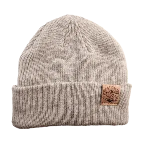 Light Gray Sea to Sky 100% Merino Wool Beanie Hat