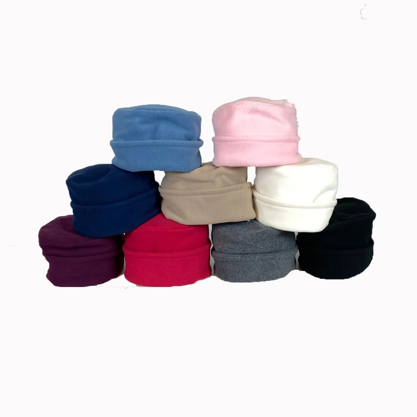 Luxury Fleece Pillbox Hat for Women Chemo Hat