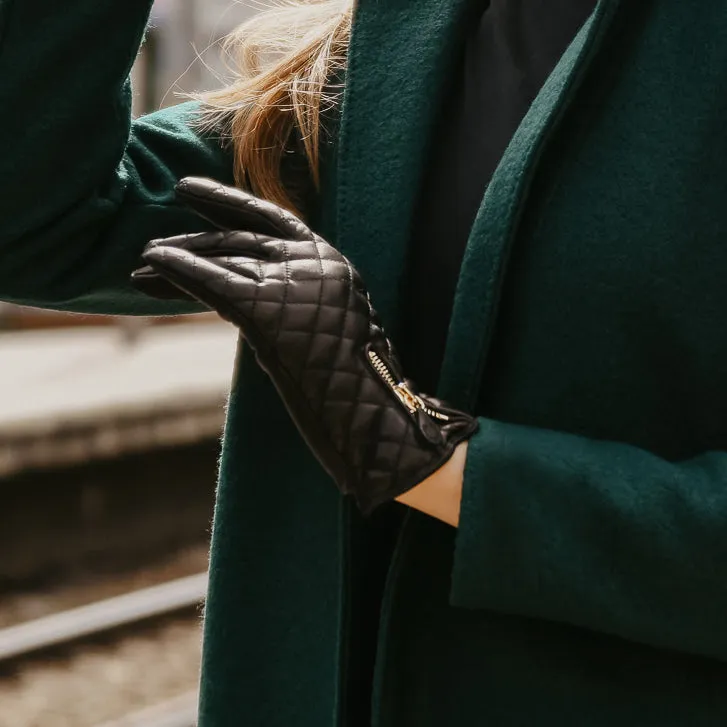 Marie | Cashmere Lined Quilted Leather Glove