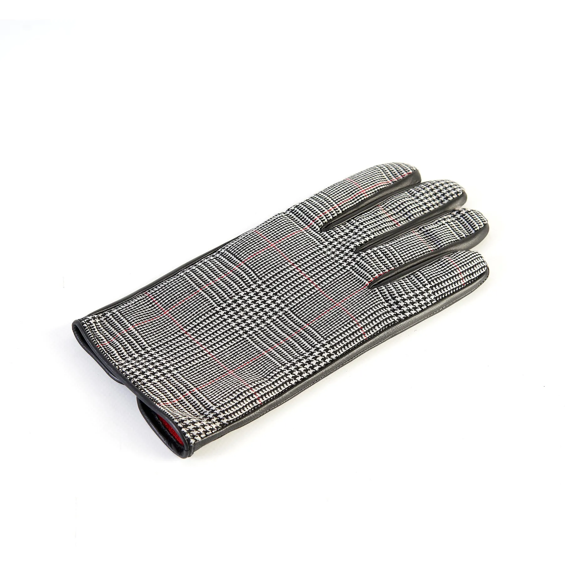 Men's leather gloves with  Holland & Sherry superfine wool top