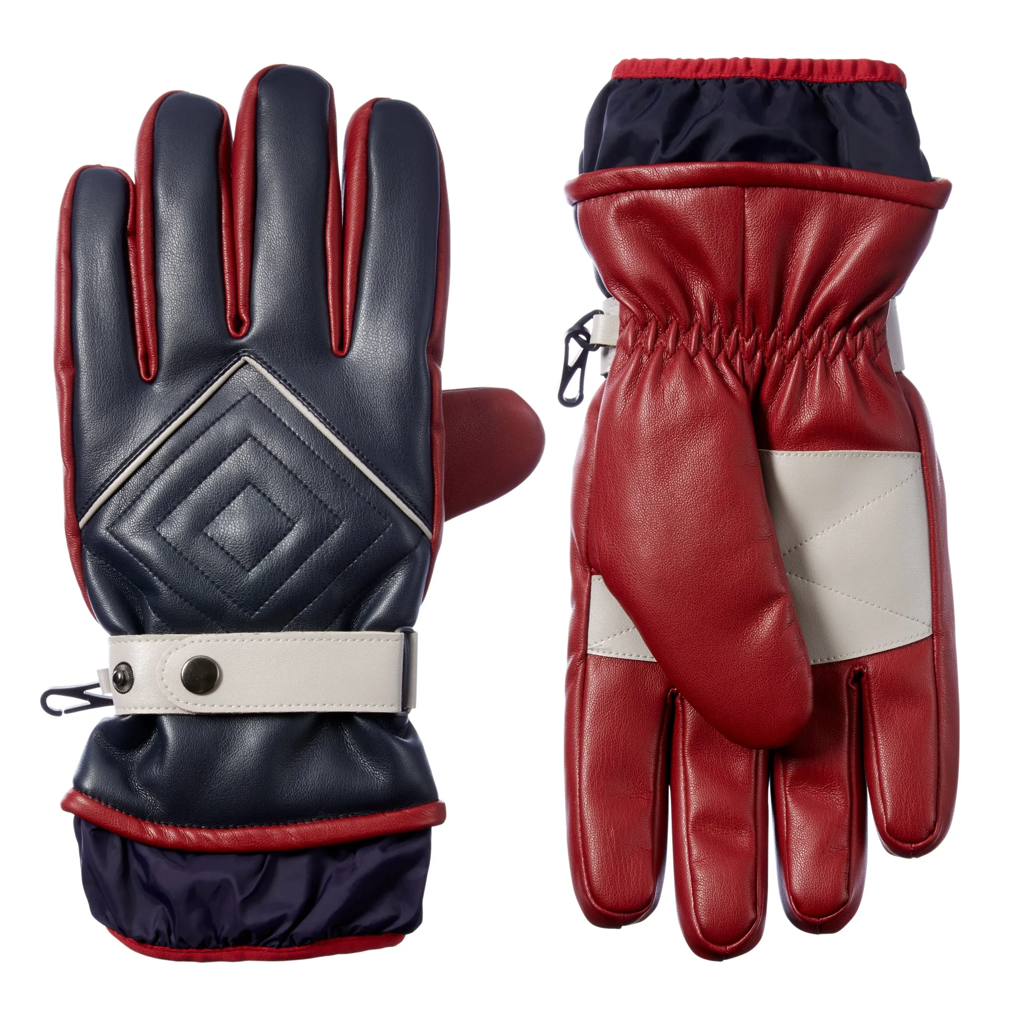 Men's Sleekheat Alpine Archive Faux Leather Gloves with smarTouch®