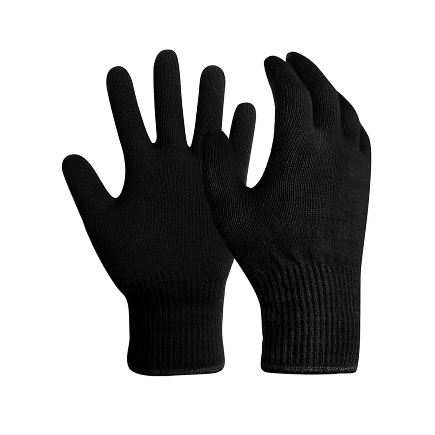 Merino Wool Gloves (Black)