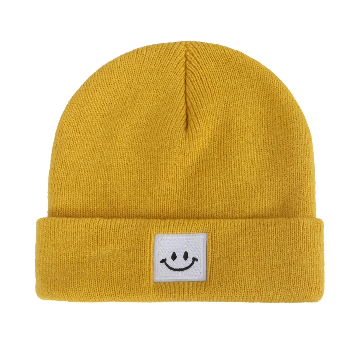 Parent-child Winter Knitted Hat Warm Skullcap Smile Patch Beanie