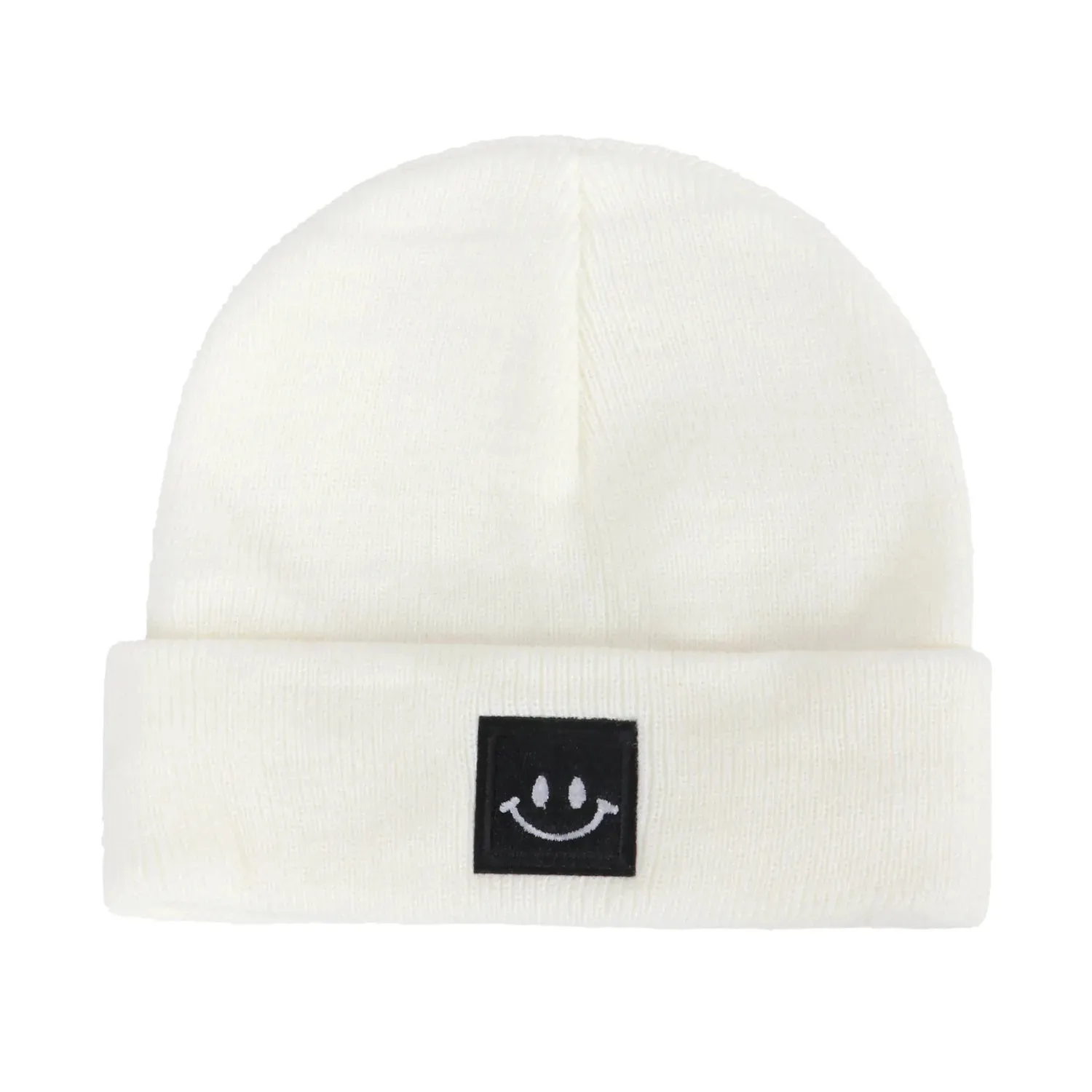 Parent-child Winter Knitted Hat Warm Skullcap Smile Patch Beanie