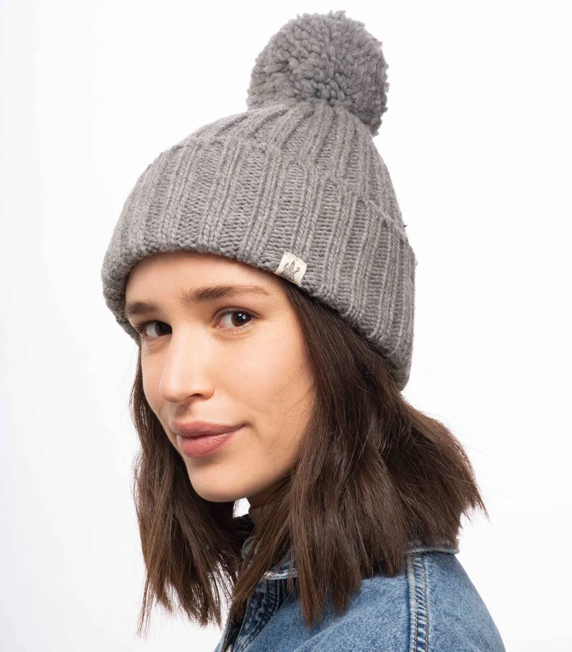 Park Fold Rib Pom Beanie