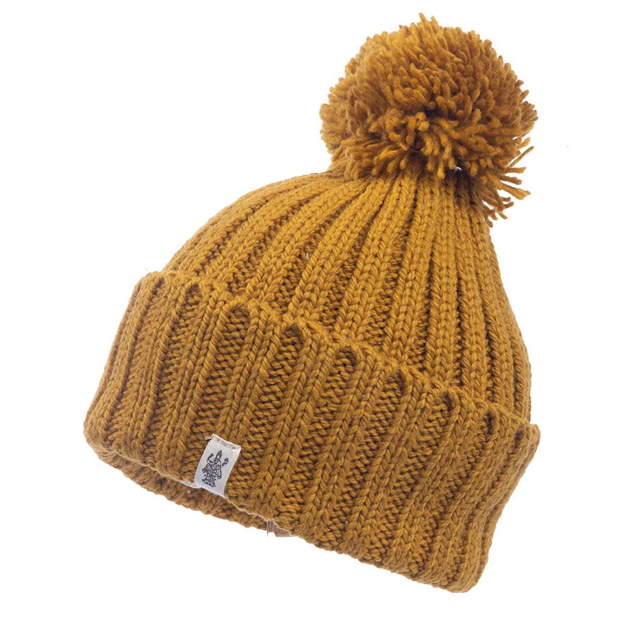 Park Fold Rib Pom Beanie