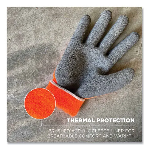 Proflex 7401-case Coated Lightweight Winter Gloves, Orange, Medium, 144 Pairs/carton