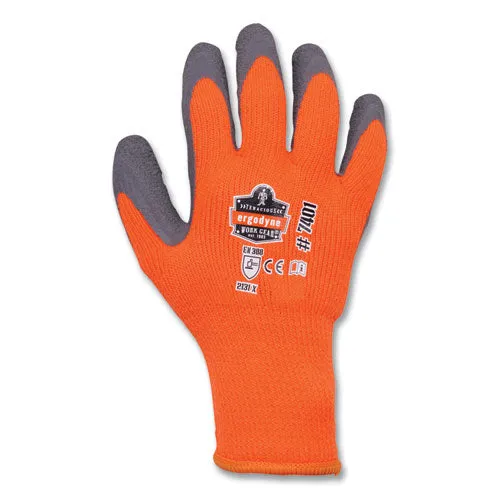 Proflex 7401-case Coated Lightweight Winter Gloves, Orange, Medium, 144 Pairs/carton