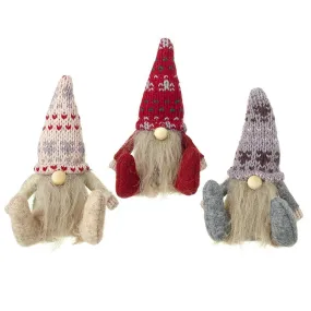 Sitting Gonks in Knitted Hats