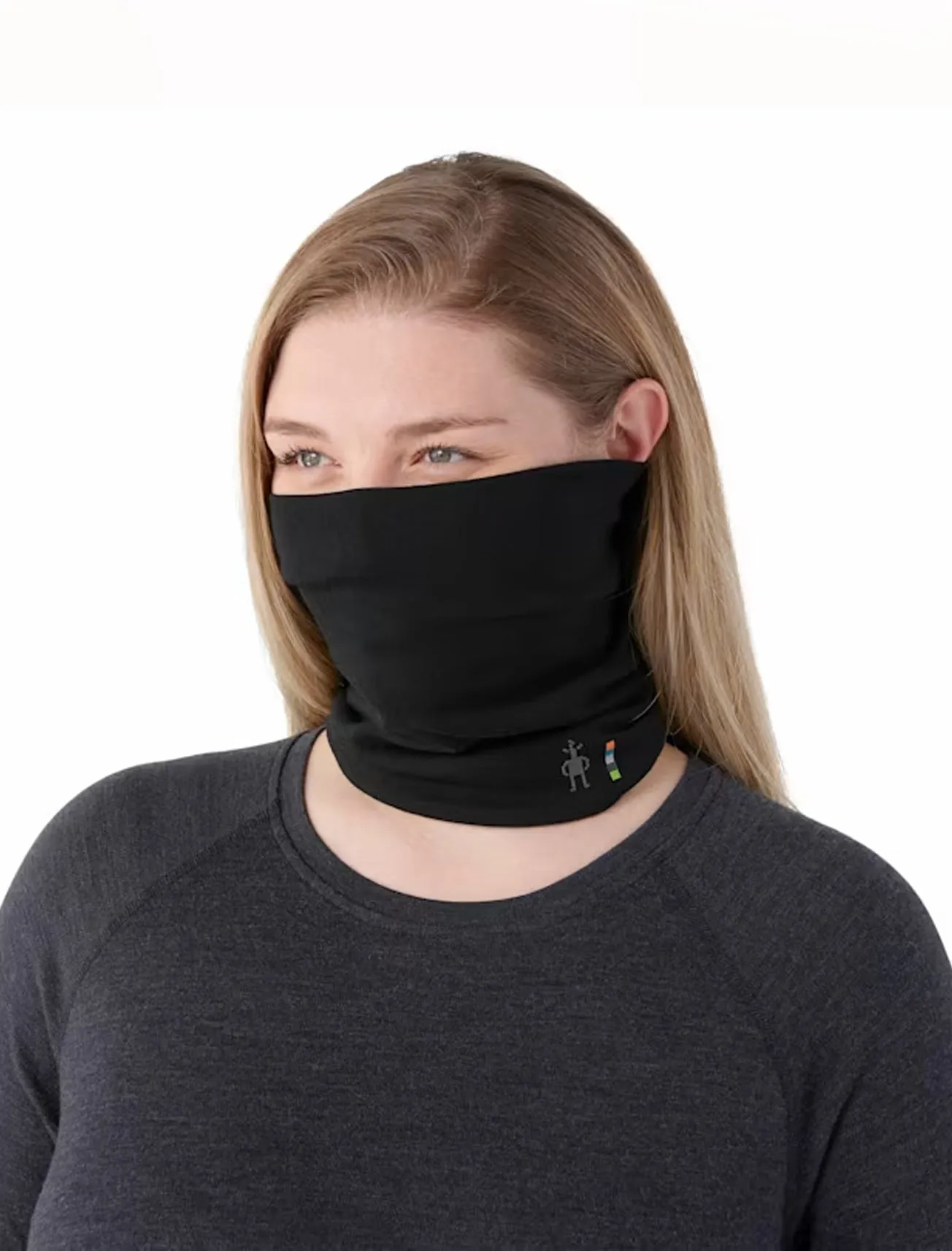 Thermal Reverse Neck Gaiter, Black