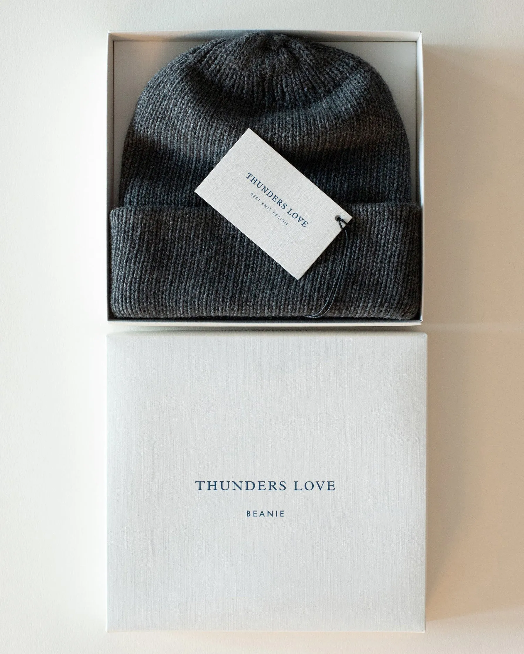 Thunders Love Wool Collection Cashmere & Wool Beanie - Solid Dark Grey