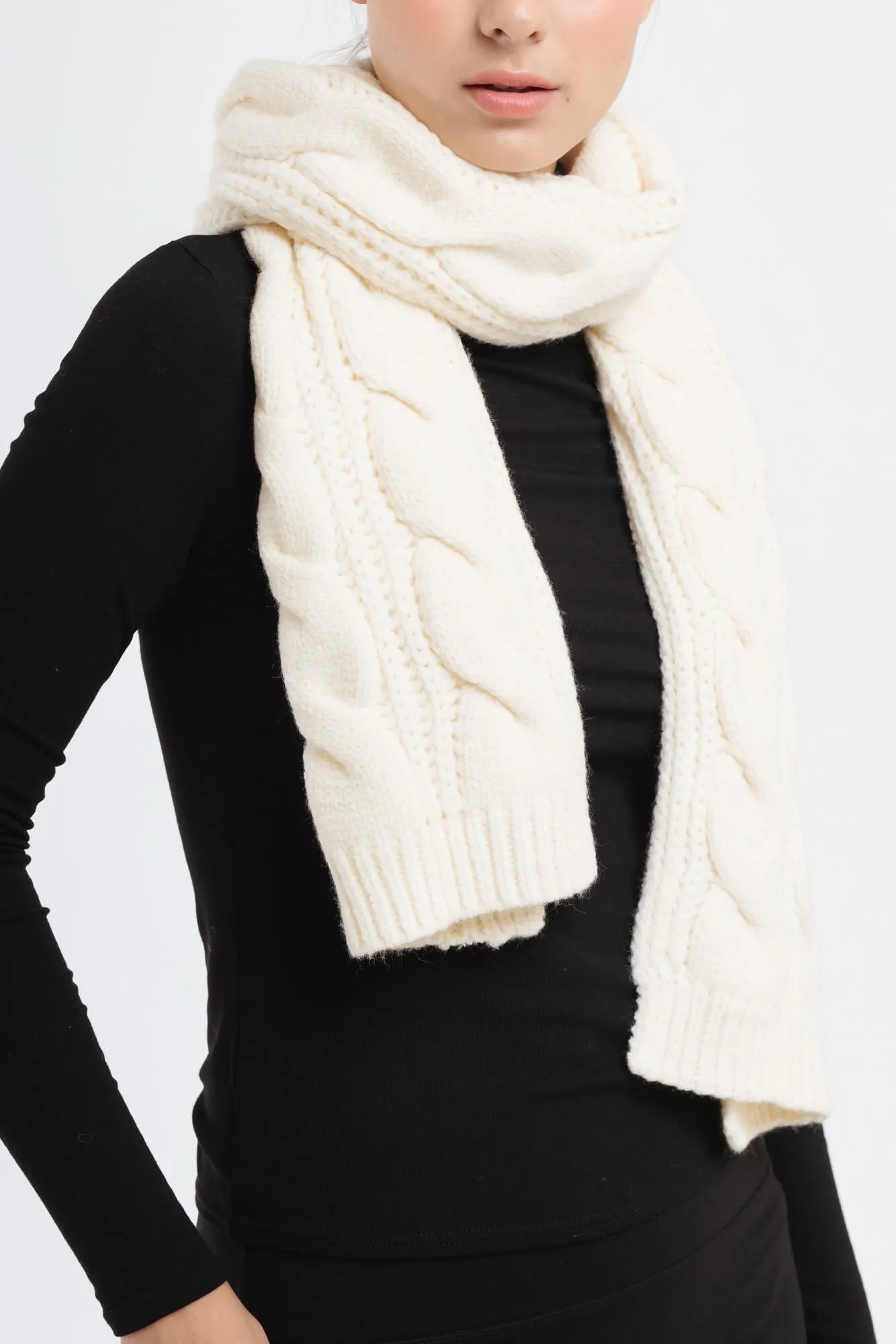 Winter Cable Knit Scarves