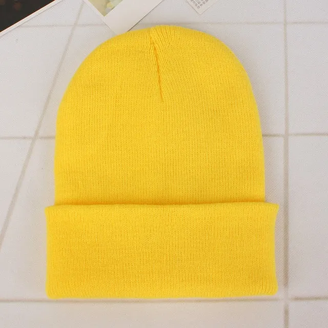 Winter Hats for Woman New Beanies Knitted Fluorescent Hat Girls Autumn Female Beanie Caps Warmer Bonnet Ladies Casual Cap