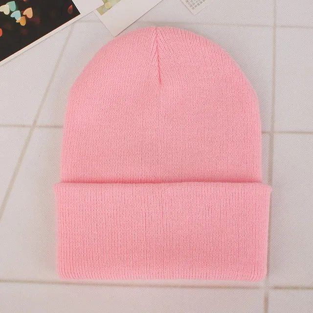 Winter Hats for Woman New Beanies Knitted Fluorescent Hat Girls Autumn Female Beanie Caps Warmer Bonnet Ladies Casual Cap