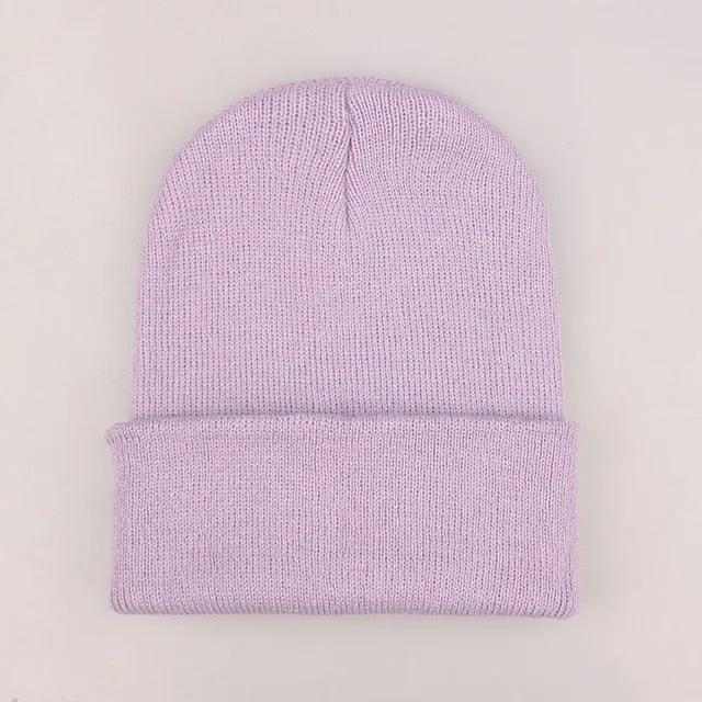 Winter Hats for Woman New Beanies Knitted Fluorescent Hat Girls Autumn Female Beanie Caps Warmer Bonnet Ladies Casual Cap