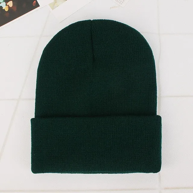 Winter Hats for Woman New Beanies Knitted Fluorescent Hat Girls Autumn Female Beanie Caps Warmer Bonnet Ladies Casual Cap