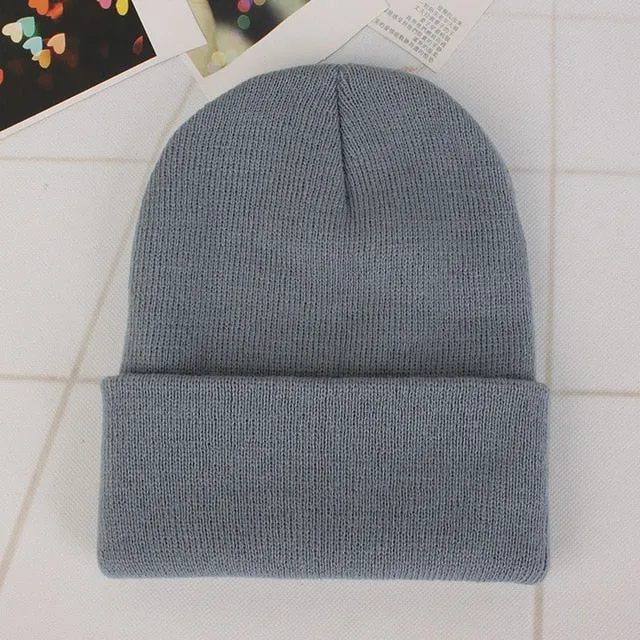 Winter Hats for Woman New Beanies Knitted Fluorescent Hat Girls Autumn Female Beanie Caps Warmer Bonnet Ladies Casual Cap