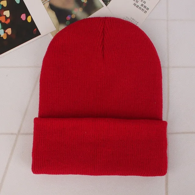 Winter Hats for Woman New Beanies Knitted Fluorescent Hat Girls Autumn Female Beanie Caps Warmer Bonnet Ladies Casual Cap