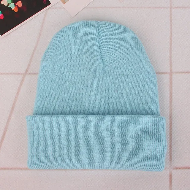 Winter Hats for Woman New Beanies Knitted Fluorescent Hat Girls Autumn Female Beanie Caps Warmer Bonnet Ladies Casual Cap