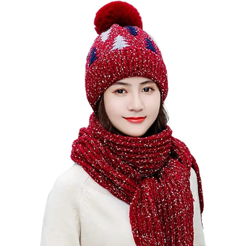 Women Snowflake Thermal Beanie Hats Wholesale