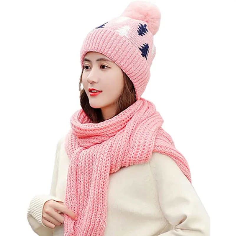 Women Snowflake Thermal Beanie Hats Wholesale